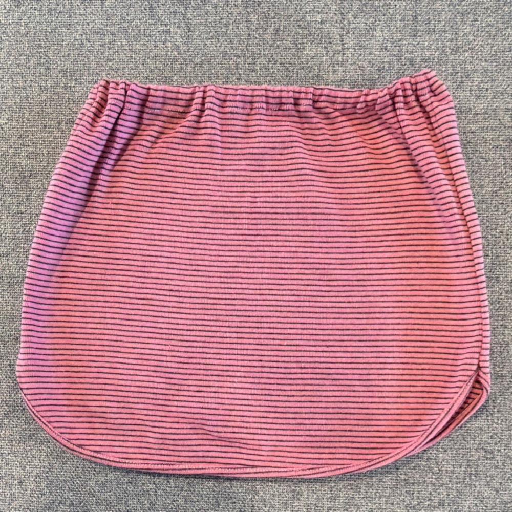 Alberoy Vintage Pink Black Striped Tube top with loose bottom. Medium. Bohemian.
